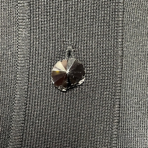 Exclusively Misook Black Button Down 3/4 Sleeve knit Top Sz XL - Picture 5 of 7